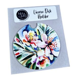 Floral Licence Disk Holder 002