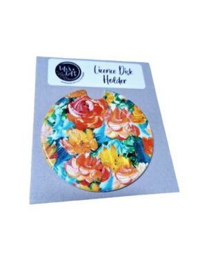 Floral Licence Disk Holder 008