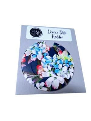 Floral Licence Disk Holder 009