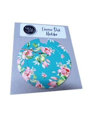 Floral Licence Disk Holder 011