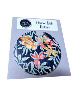 Floral Licence Disk Holder 028