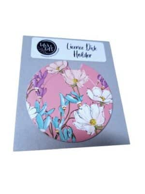Floral Licence Disk Holder 015