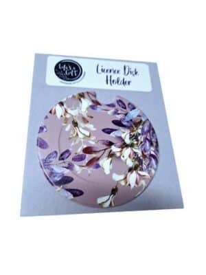 Floral Licence Disk Holder 016