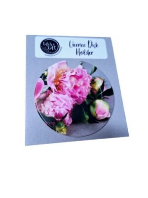 Floral Licence Disk Holder 020