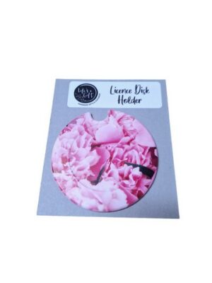 Floral Licence Disk Holder 021