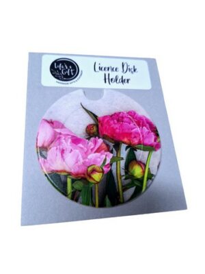 Floral Licence Disk Holder 022