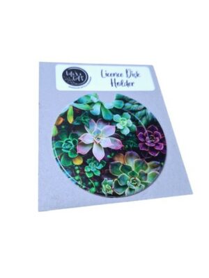 Floral Licence Disk Holder 026