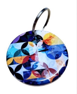 Colourful Abstract Keyring 081