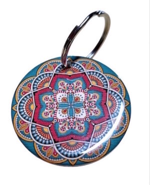 Mandala Flower Keyring 099