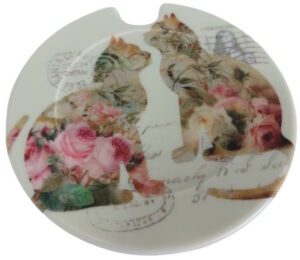 Charming Cats and Roses Licence Disk Holder 035