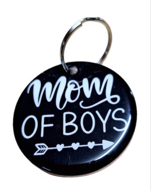 Mom of Boys Keyring 098