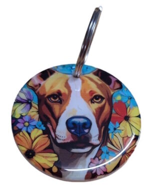 American Staffordshire Terrier Keyring 039