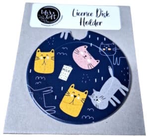 Crazy Cats Licence Disk Holder 057