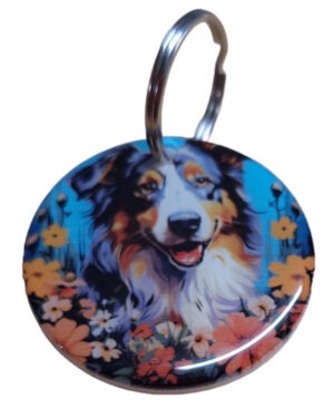 Australian Shepherd Keyring 044