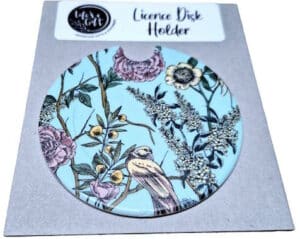 Bird and Leaves Licence Disk Holder 032