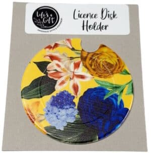 Deep Blue Rose Licence Disk Holder 046