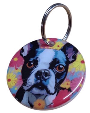 Boston Terrier Keyring 034