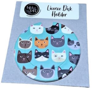 Assorted Cat Faces Licence Disk Holder 034