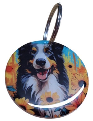 Funky Collie Keyring 021