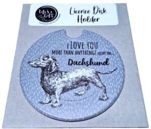 Dachshund Love Licence Disk Holder 061