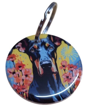 Doberman Pincher Keyring 043