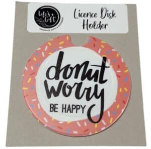 Donut Worry Licence Disk Holder 024