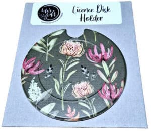 Thin Petal Flowers Licence Disk Holder 049