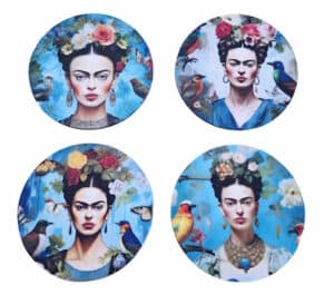 Frida Kahlo, Colourful Birds & Roses