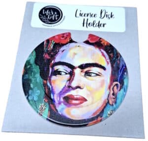 Frida Kahlo Smiling Licence Disk Holder 014