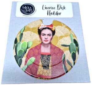 Frida Kahlo and Succulents Licence Disk Holder 012