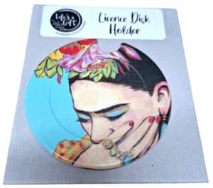 Frida Kahlo Thinking Licence Disk Holder 008