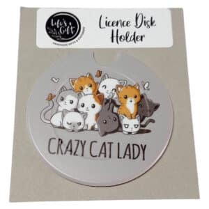 Crazy Cat Lady Licence disk Holder 073