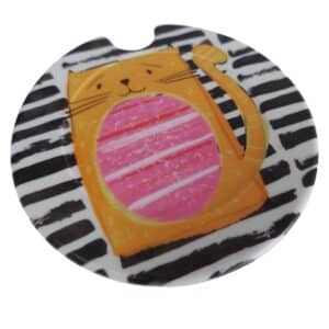 Pink Tummy Cat Licence Disk Holder 080