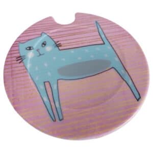White Spots Cat Licence Disk Holder 081