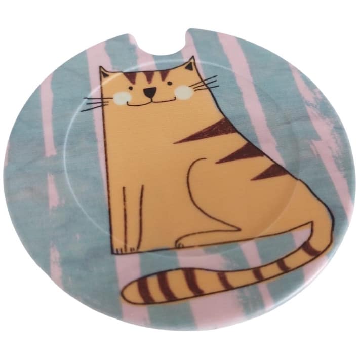 Ginger Posing Cat Licence Disk Holder 085