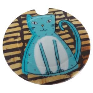 Twirly Tail Blue Cat Licence Disk Holder 077