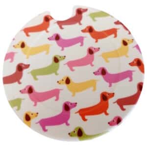 Funky Colourful Dachshunds Licence Disk Holder 064