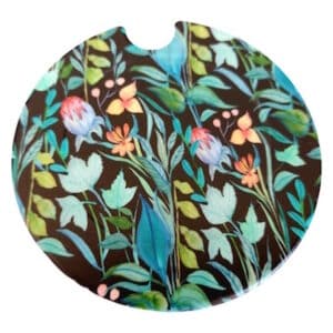 Vibrant Night Flowers Licence Disk Holder 023