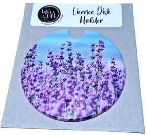 Lavender Field Licence Disk Holder 038