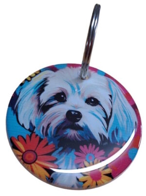 Funky Maltese Keyring 024