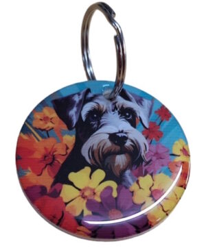 Miniature Schnauzer Keyring 042