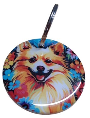 Funky Pomeranian Keyring 023