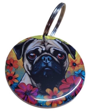 Funky Pug Keyring 032