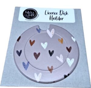 Floating Hearts Licence Disk Holder 046