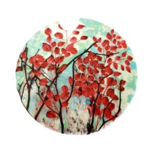 Red Leaves Licence Disk Holder 041