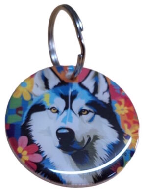 Siberian Husky Keyring 040
