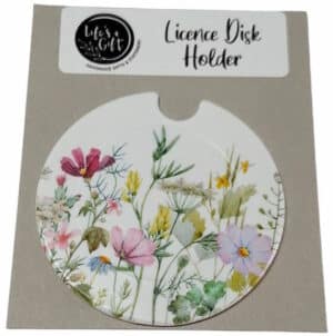Soft Field Flowers Licence Disk Holder 040
