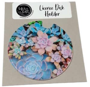 Mouthwatering Succulents Licence Disk Holder 043