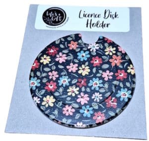 Tiny Flowers Licence Disk Holder 030