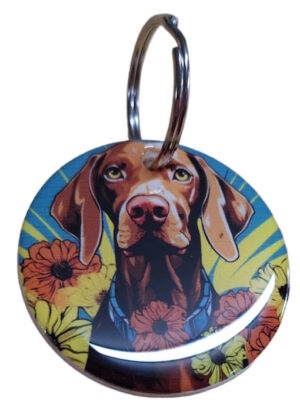 Funky Vizsla Keyring 025